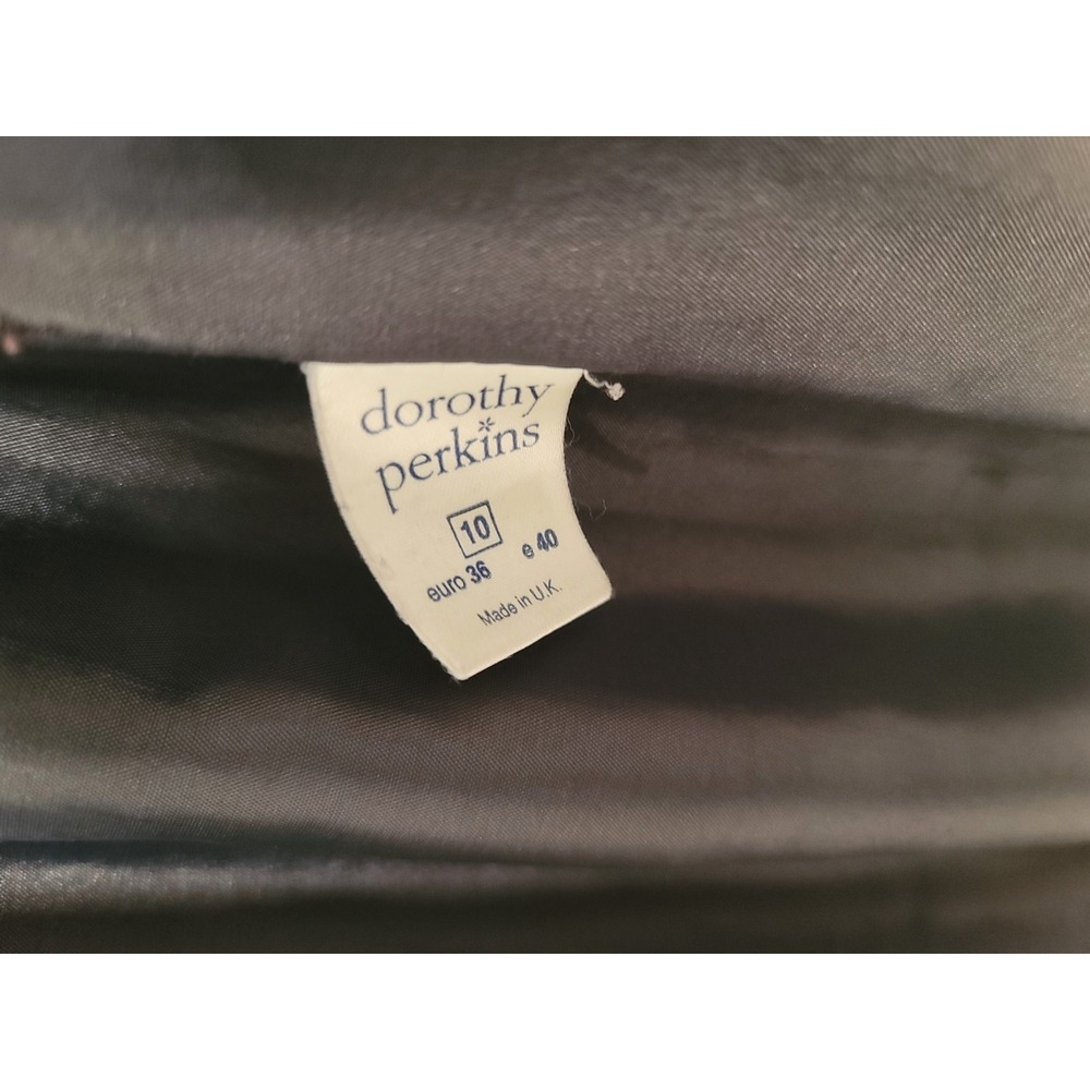 Vintage Dorothy Perkin made in UK WOOL rich blend size 10 fur collar grey - Picture 5 of 6